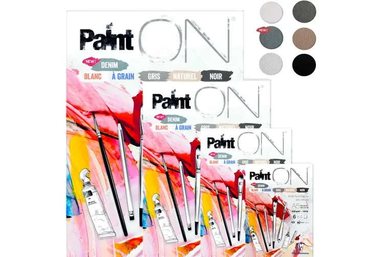 PaintON 6 Soorten Tekenblok A2 250gr 6x4blz
