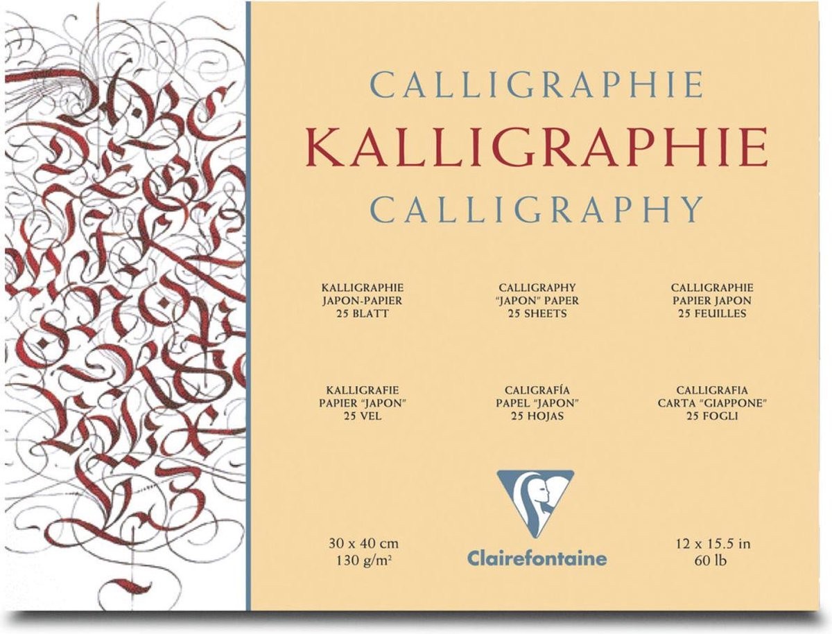 Kalligraphie papier 130gr 30x40cm 25vellen