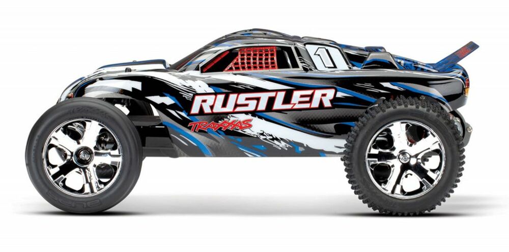 Rustler XL RTR Blauw (incl batt)
